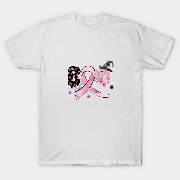 Boo Breast Cancer Halloween T-Shirt by TsunamiMommy